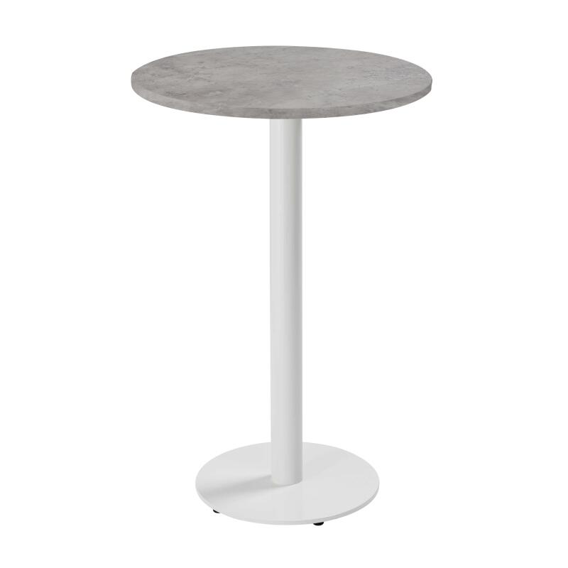 Table haute ronde Ø60 cm en aggloméré avec revêtement mélaminé