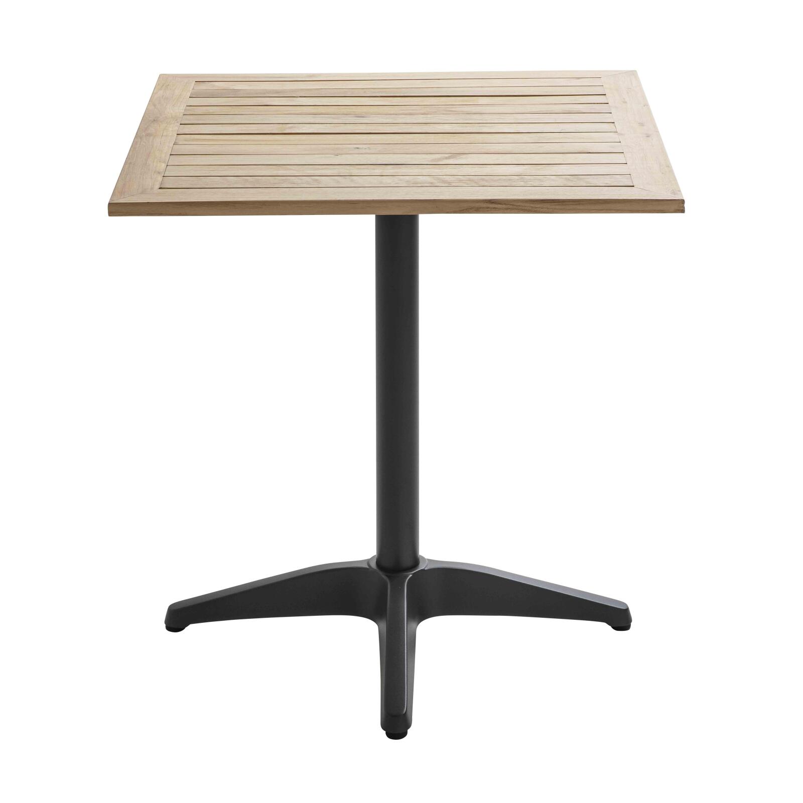 Table de terrasse carrée plateau bois 70x70cm Table de terrasse carrée plateau bois 70x70cm