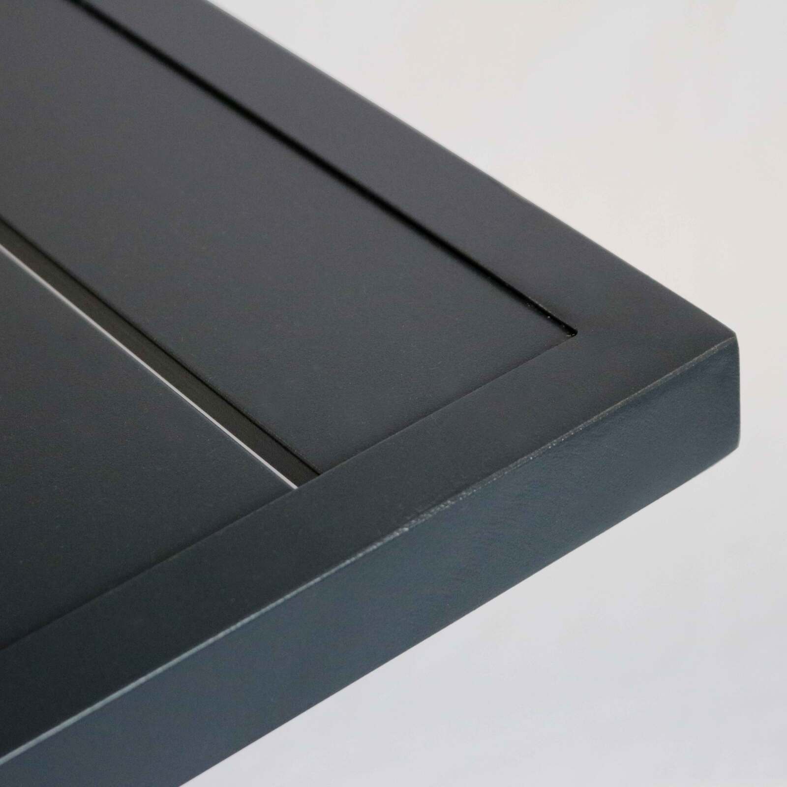 Table de terrasse carrée en aluminium gris 70x70cm