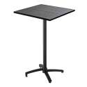 Mange debout carrée en aluminium noir 60x60cm