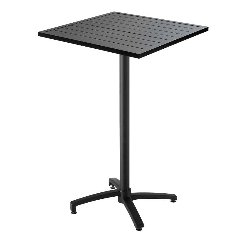 Mange debout carrée 60x60cm et 4 tabourets en aluminium