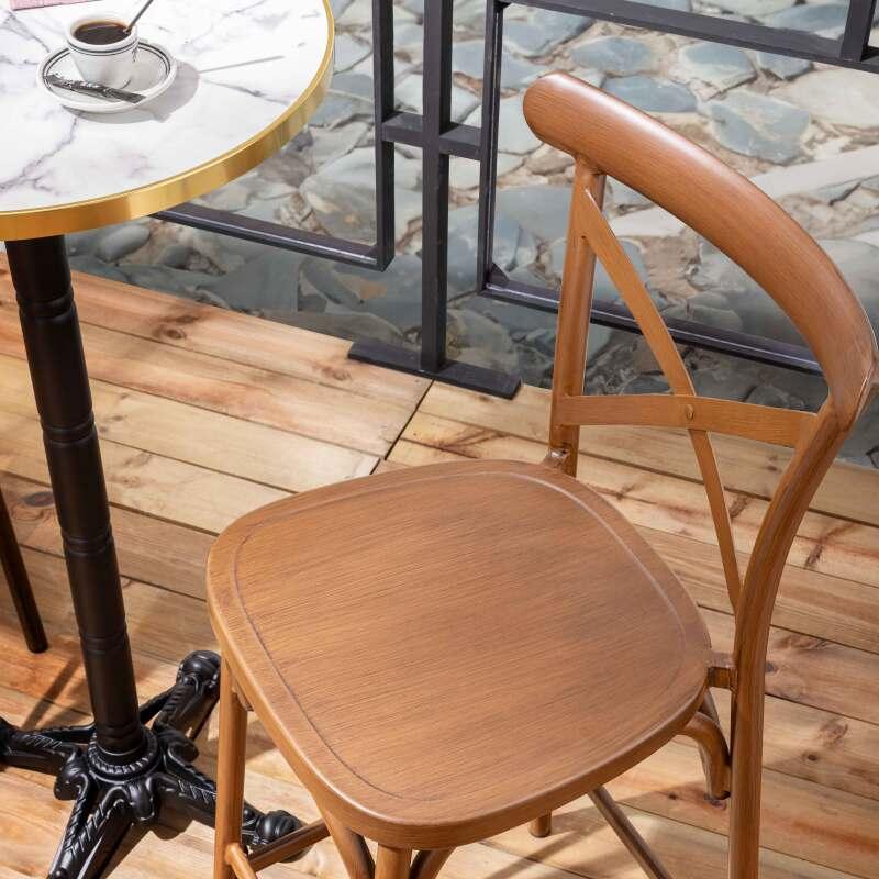 Chaise haute de restaurant en aluminium