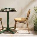 Chaise de restaurant en aluminium et rotin synthétique