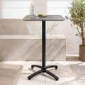 Table haute 60x60 cm inclinable en aluminium