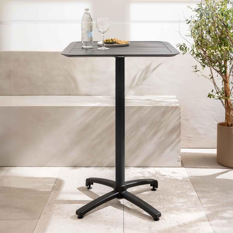 Table haute 60x60 cm inclinable en aluminium