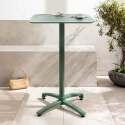 Table haute 60x60 cm inclinable en aluminium