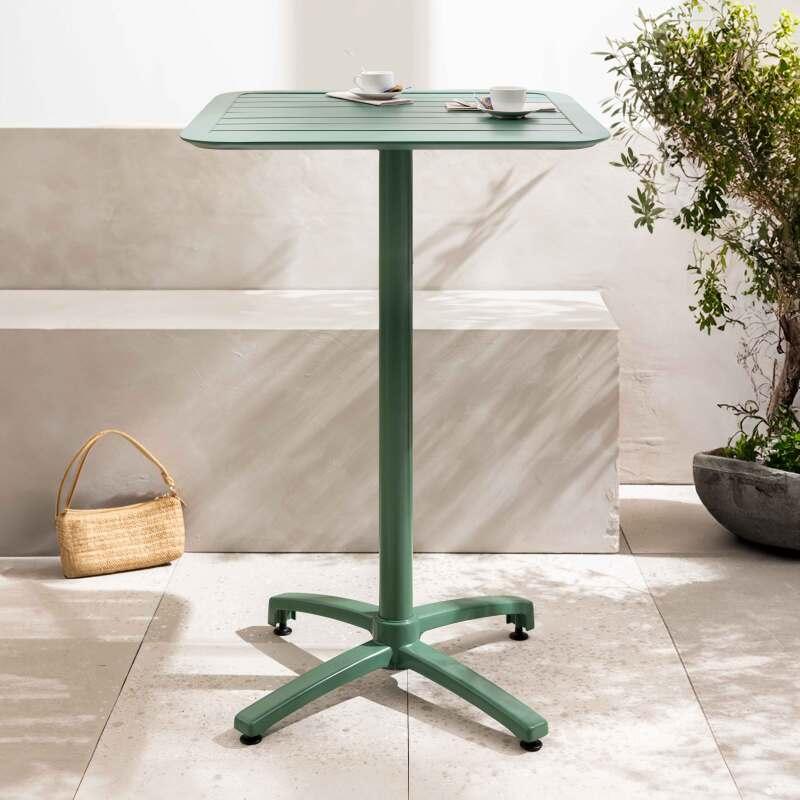 Table haute 60x60 cm inclinable en aluminium (7/8)