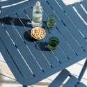 Table de terrasse carrée empilable 70 x 70 cm en aluminium
