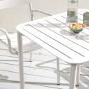 Table de terrasse carrée empilable 70 x 70 cm en aluminium