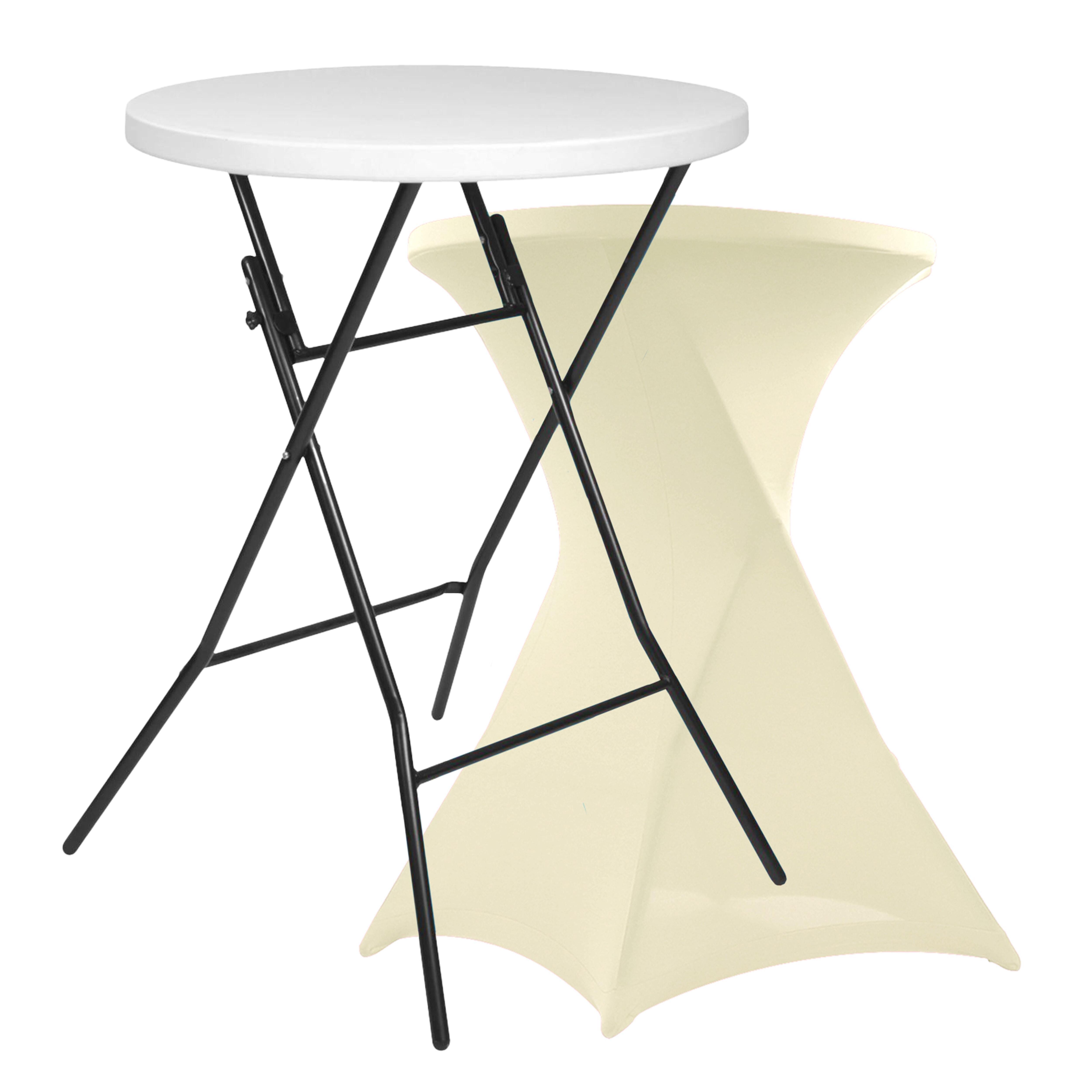 Mange debout pliant 80x110 cm et housse élastique ivoire