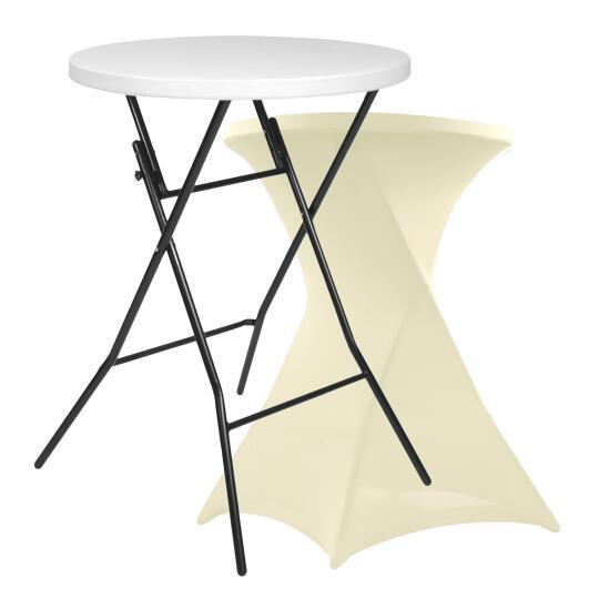 Mange debout pliant et housse de mange debout vert ivoire