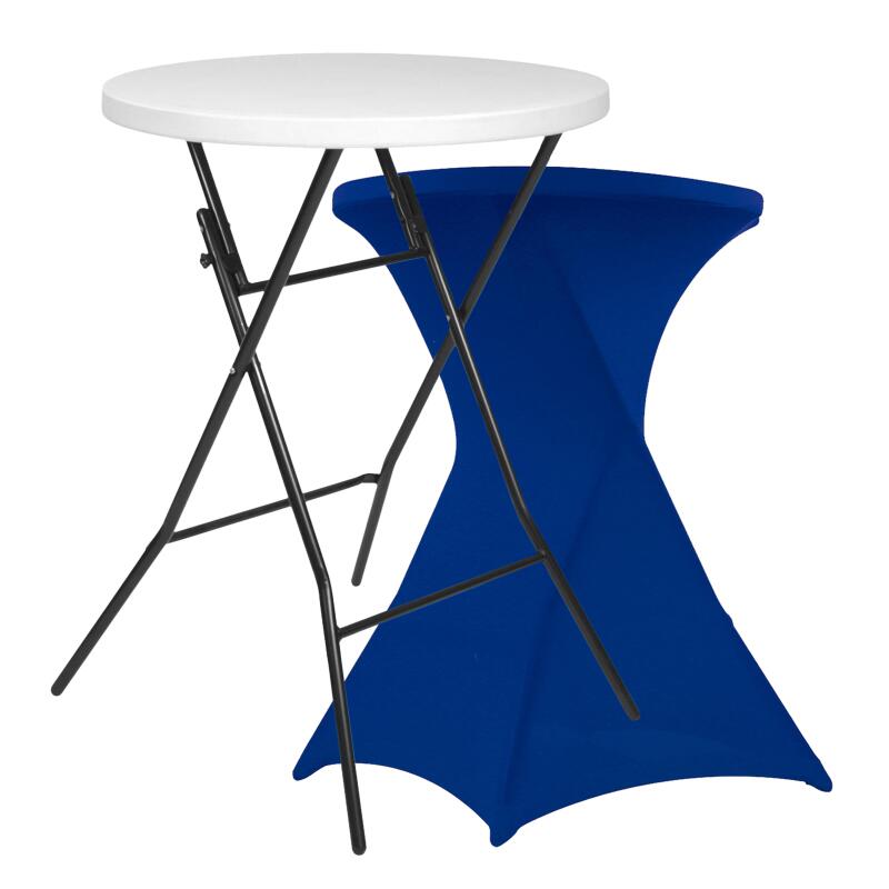 Mange debout pliant et housse de mange debout bleu royal