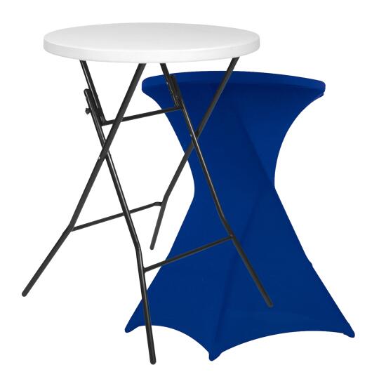 Mange debout pliant et housse de mange debout bleu royal