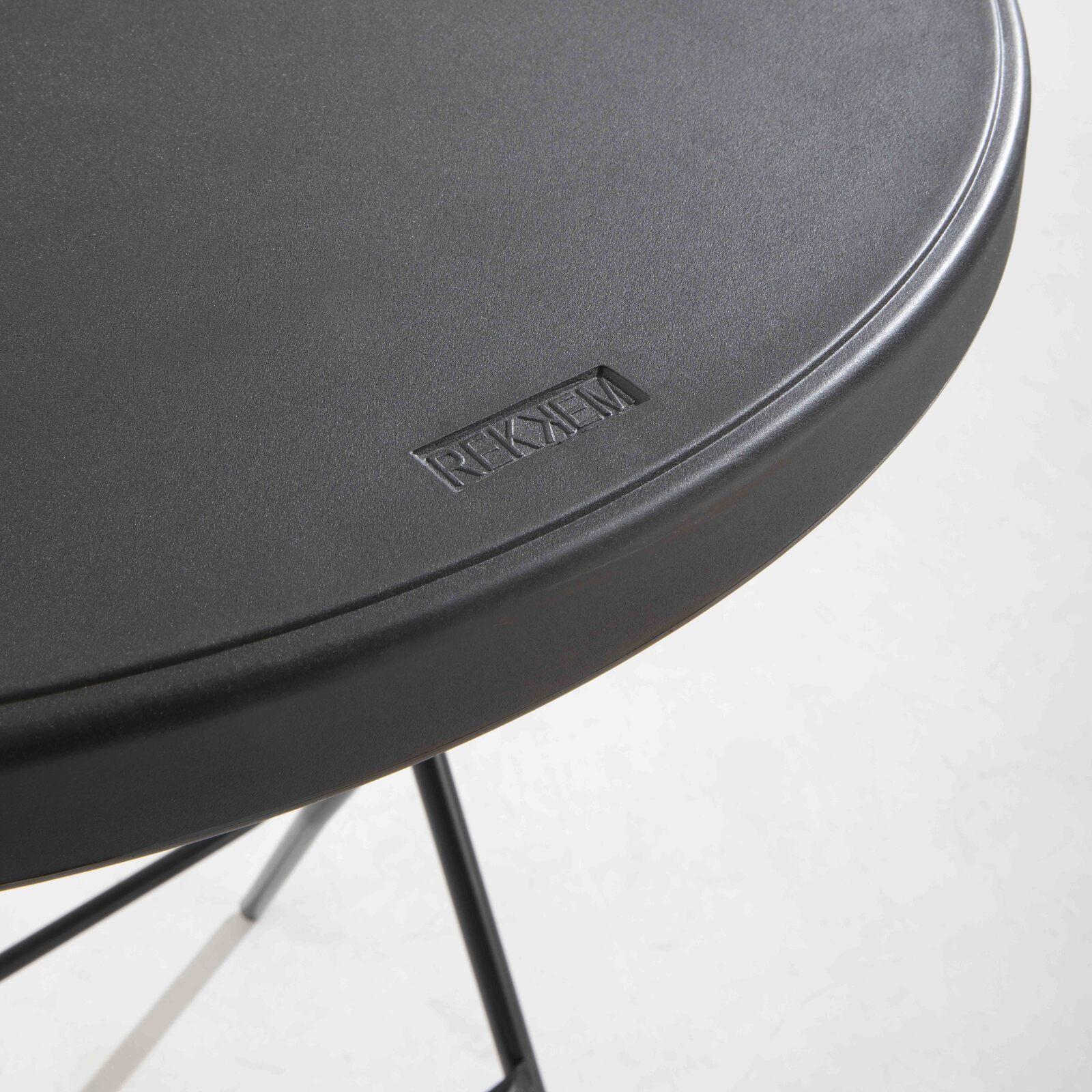 Mange debout pliant noir 110 x Ø80 cm - Lot de 2