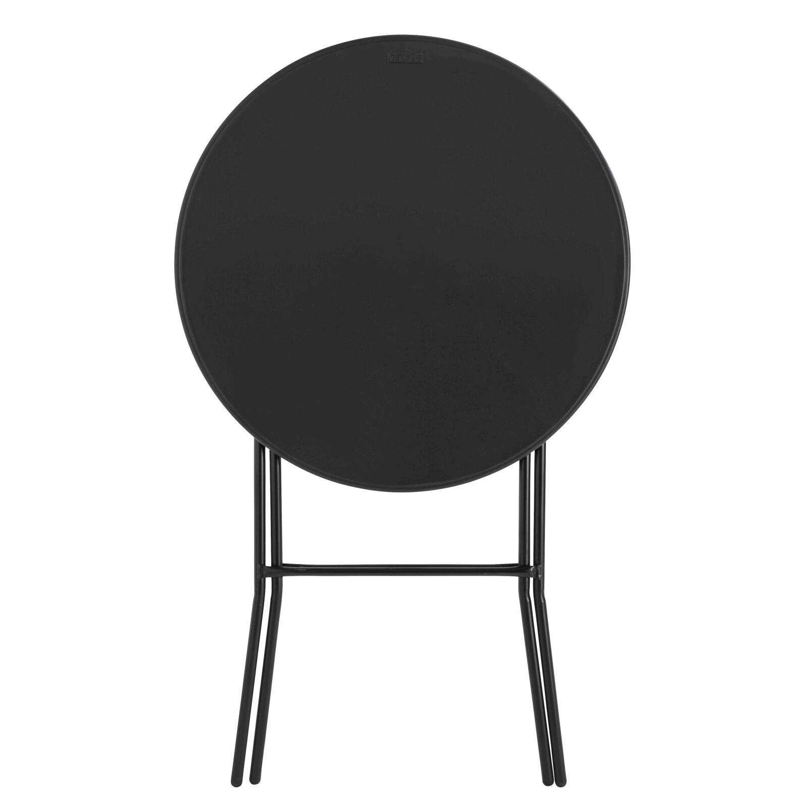 Mange debout pliant noir 110 x Ø80 cm - Lot de 5