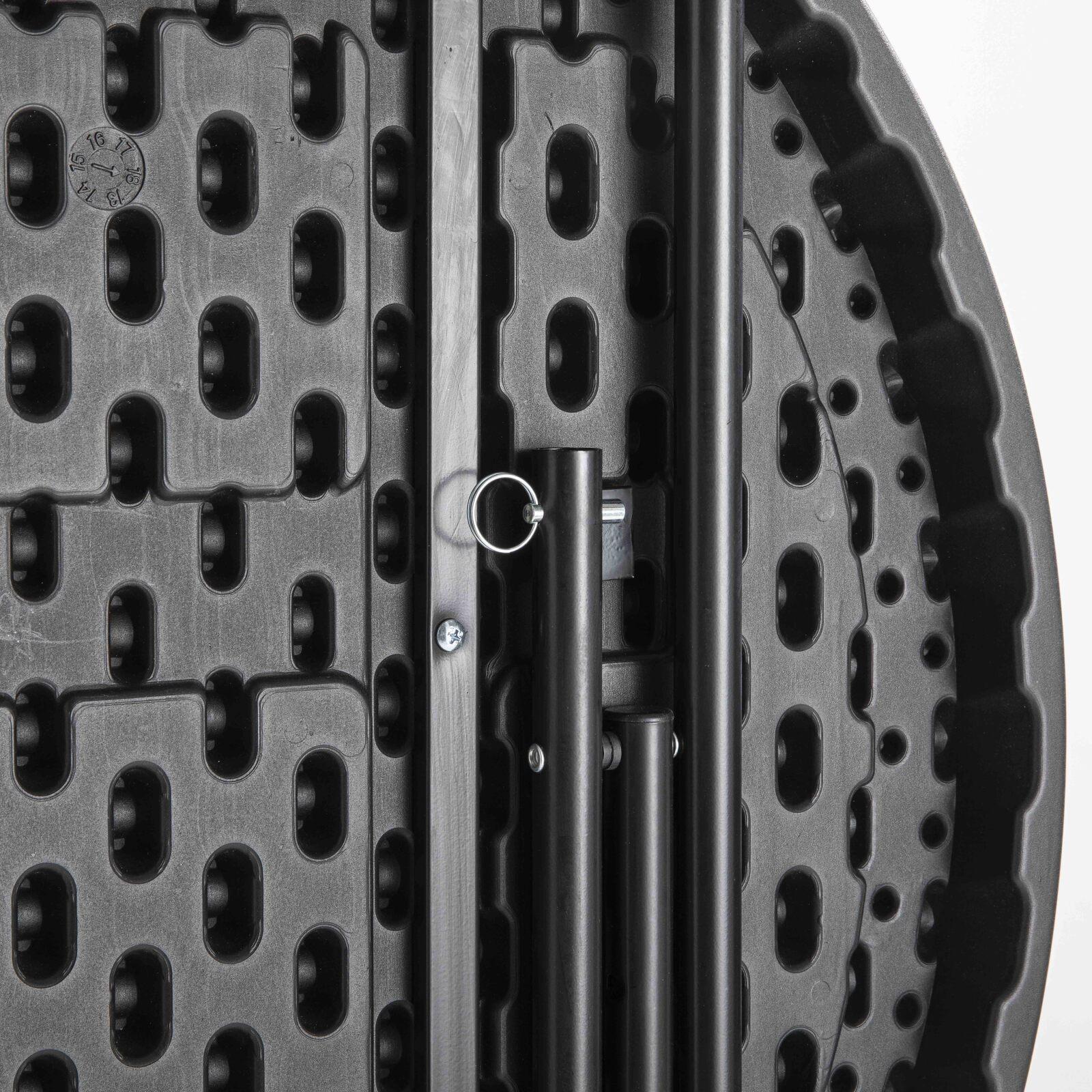 Mange debout pliant noir 110 x Ø80 cm - Lot de 5