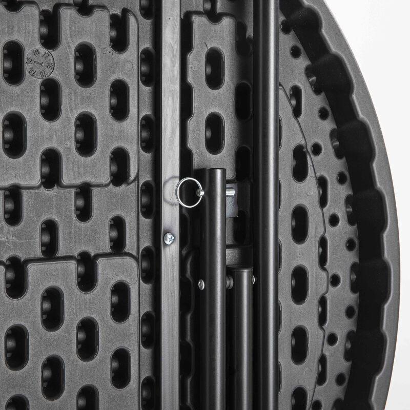 Mange debout pliant noir 110 x Ø80 cm - Lot de 5