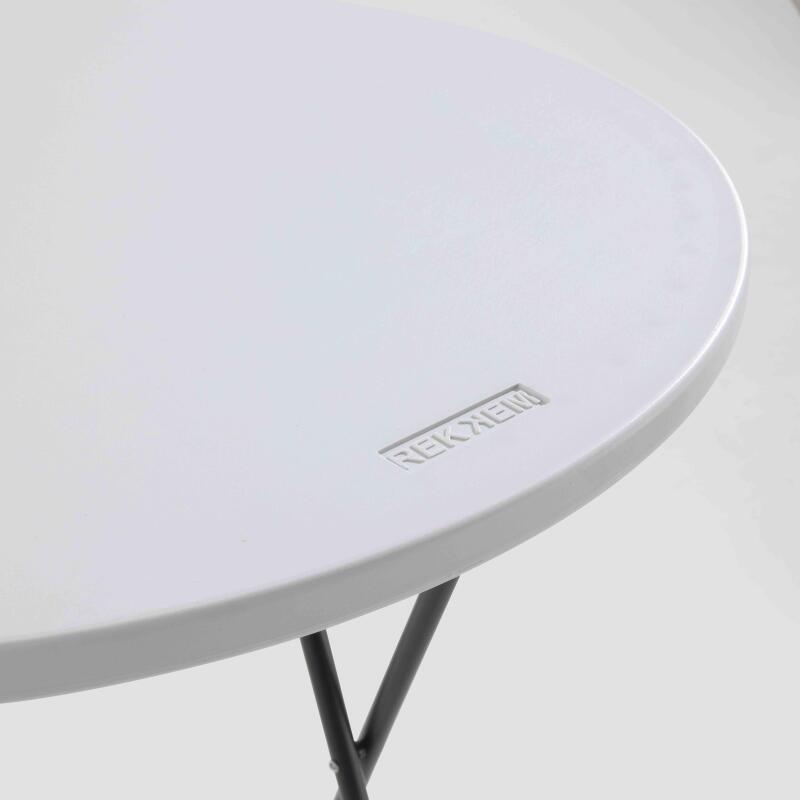 Mange debout pliant blanc 110 x Ø60 cm - Lot de 5