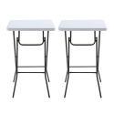 Mange debout pliant blanc carré 110 x 68 cm - Lot de 2