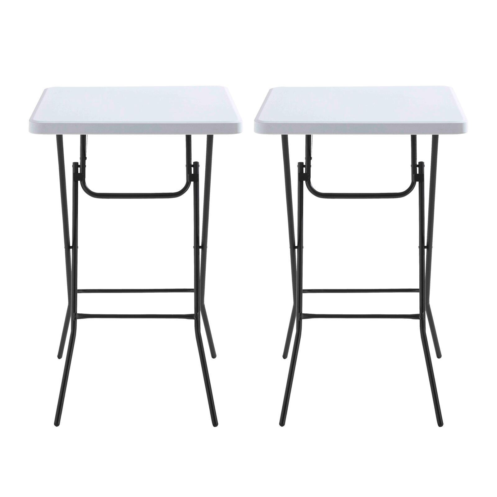 Mange debout pliant blanc carré 110 x 68 cm - Lot de 2