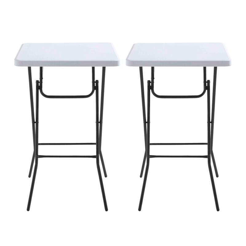 Mange debout pliant blanc carré 110 x 68 cm - Lot de 2