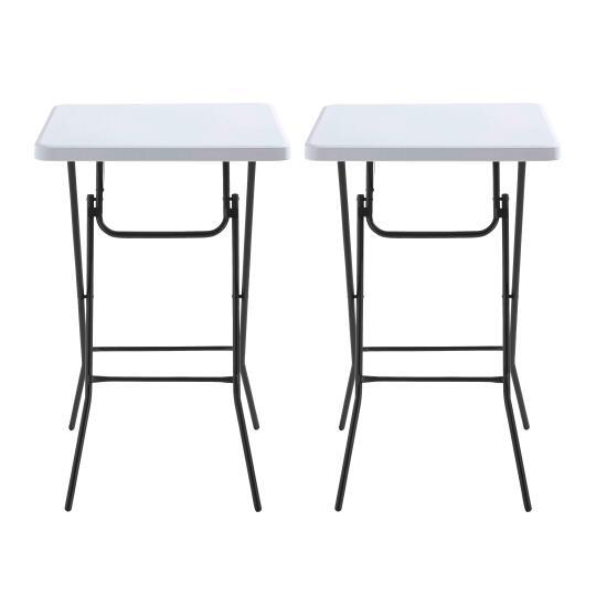 Mange debout pliant blanc carré 110 x 68 cm - Lot de 2