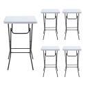 Mange debout pliant blanc carré 110 x 68 cm - Lot de 5