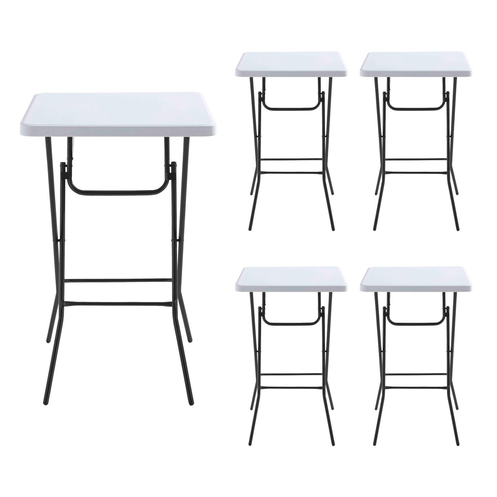 Mange debout pliant blanc carré 110 x 68 cm - Lot de 5