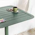 Plateau de table de terrasse carré 70 x 70 cm en aluminium