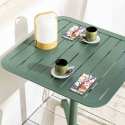 Plateau de table de terrasse carré 70 x 70 cm en aluminium