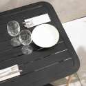 Plateau de table de terrasse carré 70 x 70 cm en aluminium
