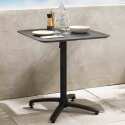 Plateau de table de terrasse carré 60 x 60 cm en aluminium