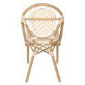 Chaise de jardin style bistrot parisien en aluminium et rotin synthétique