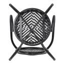 Chaise de jardin style bistrot parisien en aluminium et rotin synthétique