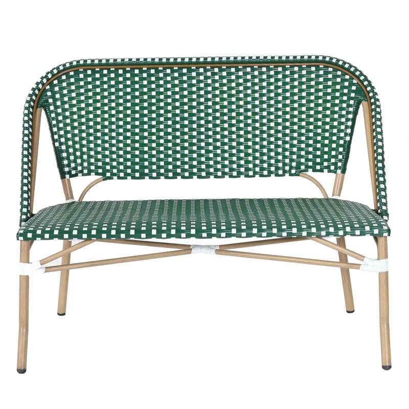 Banc de jardin en alumunium et rotin synthétique  (2/5)