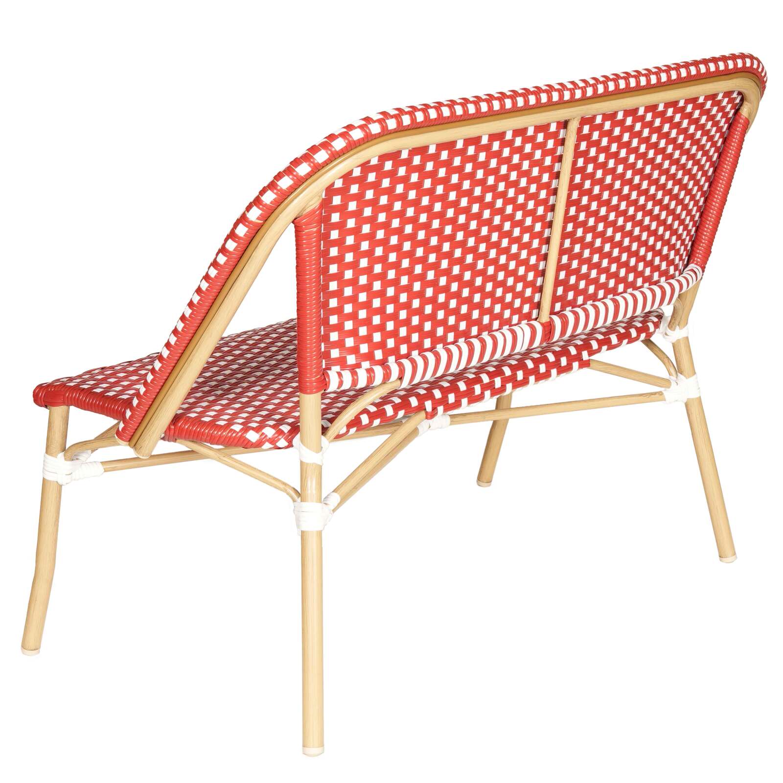 Banc de jardin en alumunium et rotin synthétique  Banc de jardin en alumunium et rotin synthétique