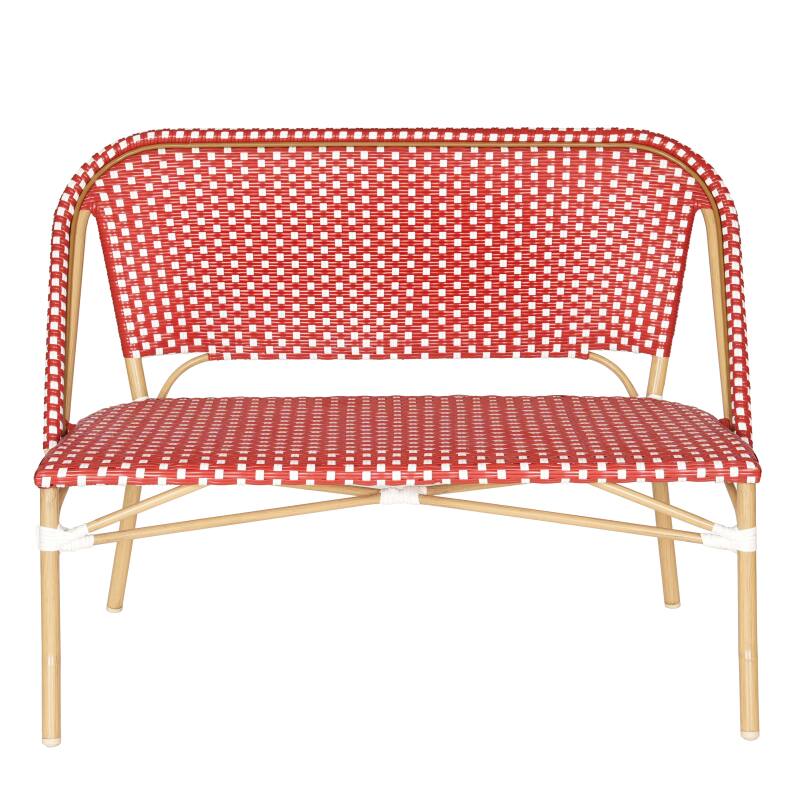 Banc de jardin en alumunium et rotin synthétique