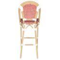 Chaise haute de jardin en aluminium et rotin synthétique 