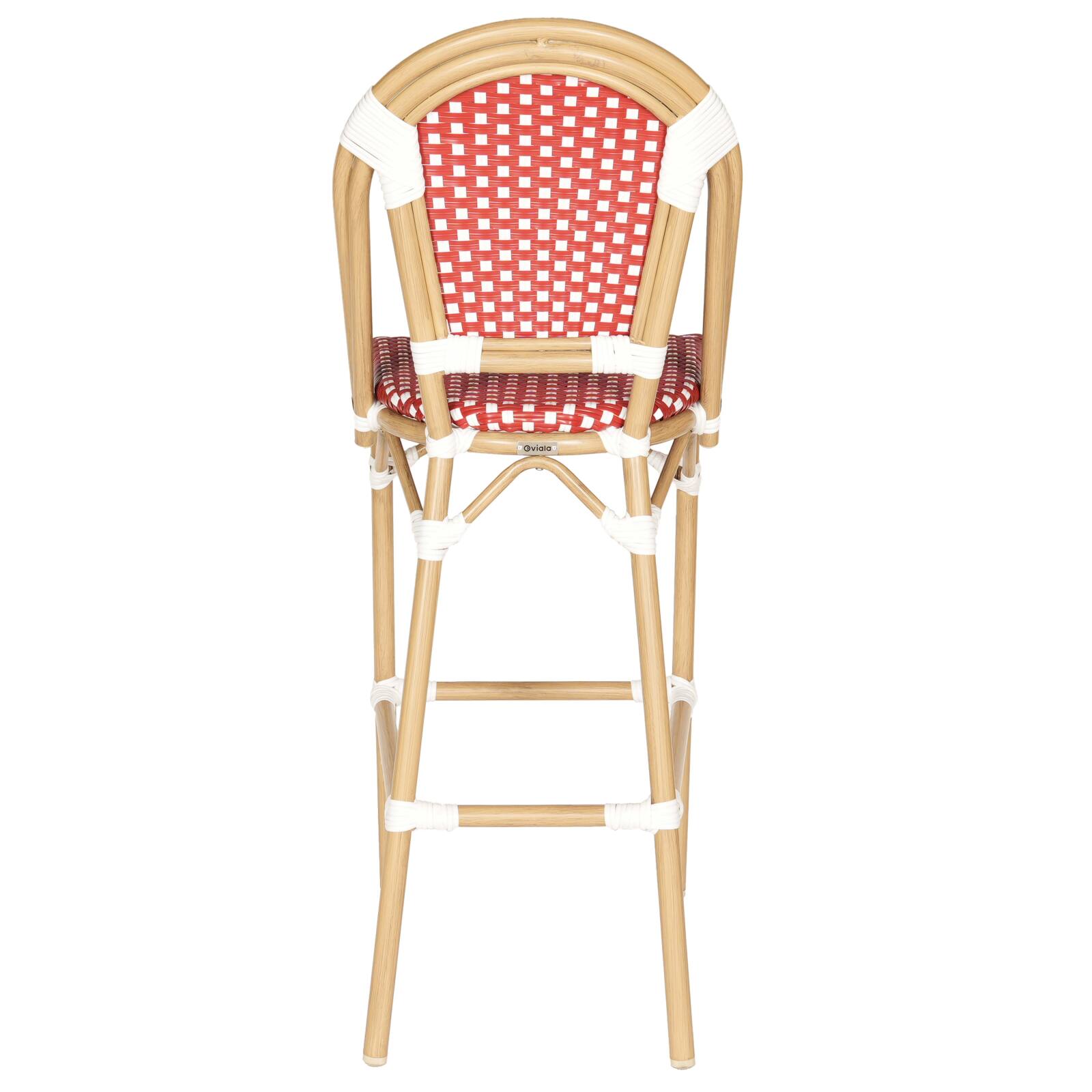 Chaise haute de jardin en aluminium et rotin synthétique  Chaise haute de jardin en aluminium et rotin synthétique