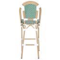 Chaise haute de jardin en aluminium et rotin synthétique 