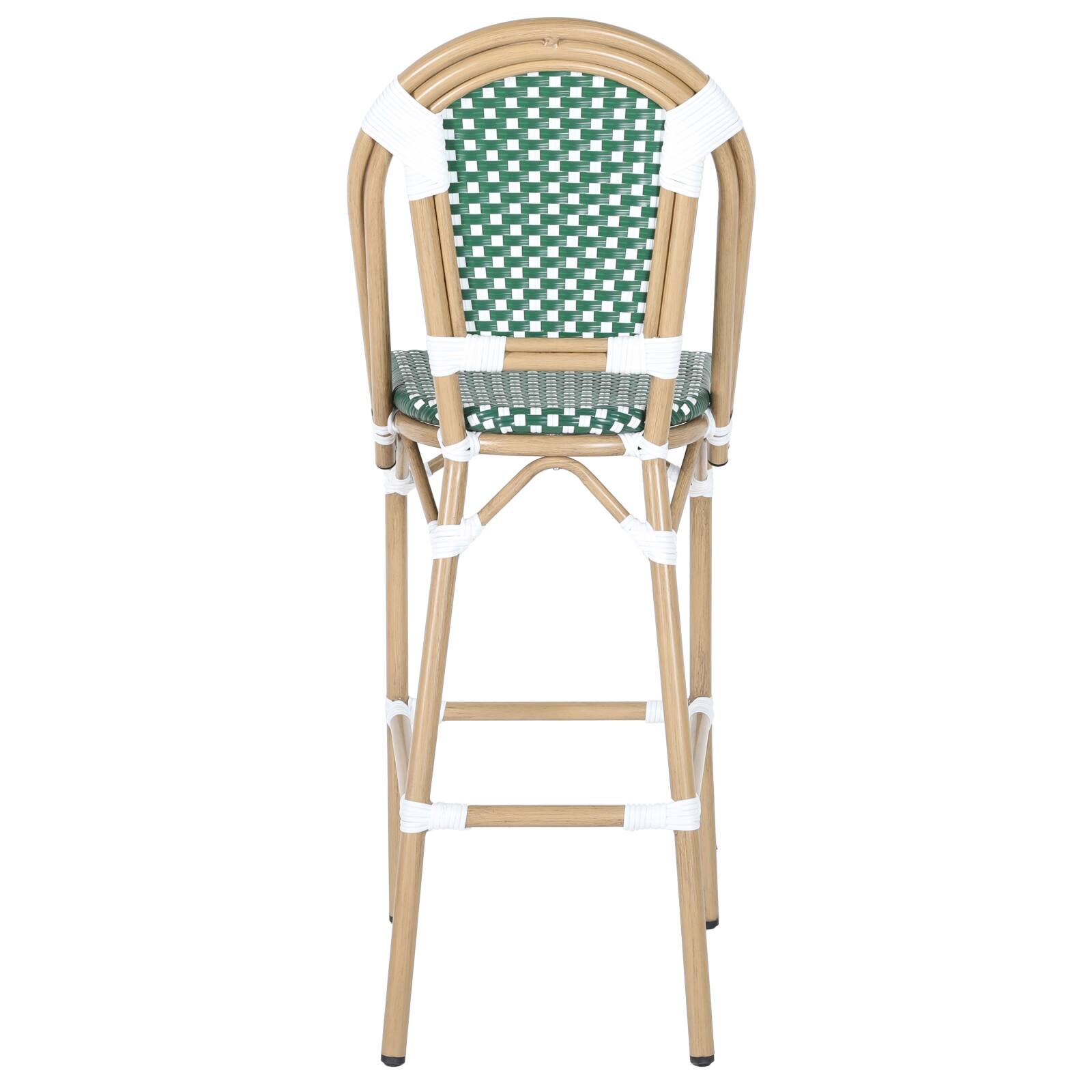 Chaise haute de jardin en aluminium et rotin synthétique 