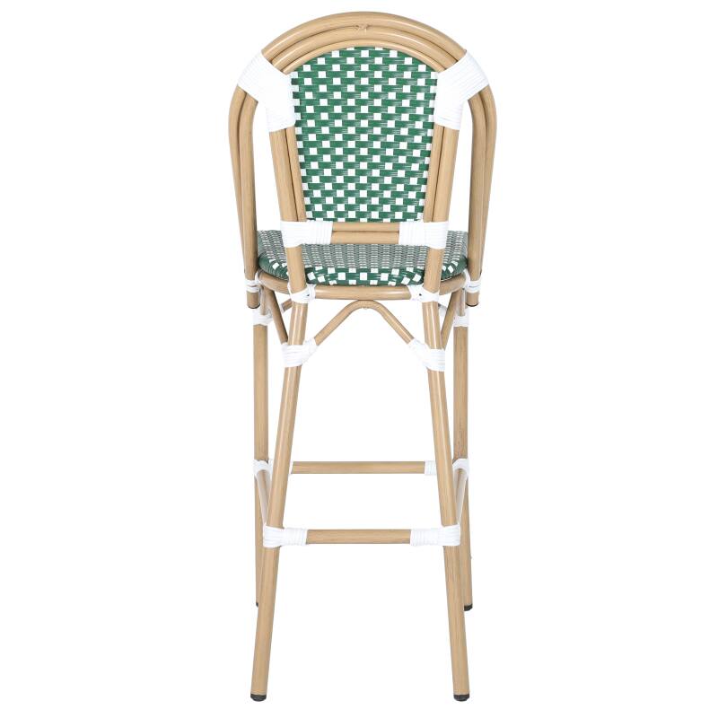 Chaise haute de jardin en aluminium et rotin synthétique