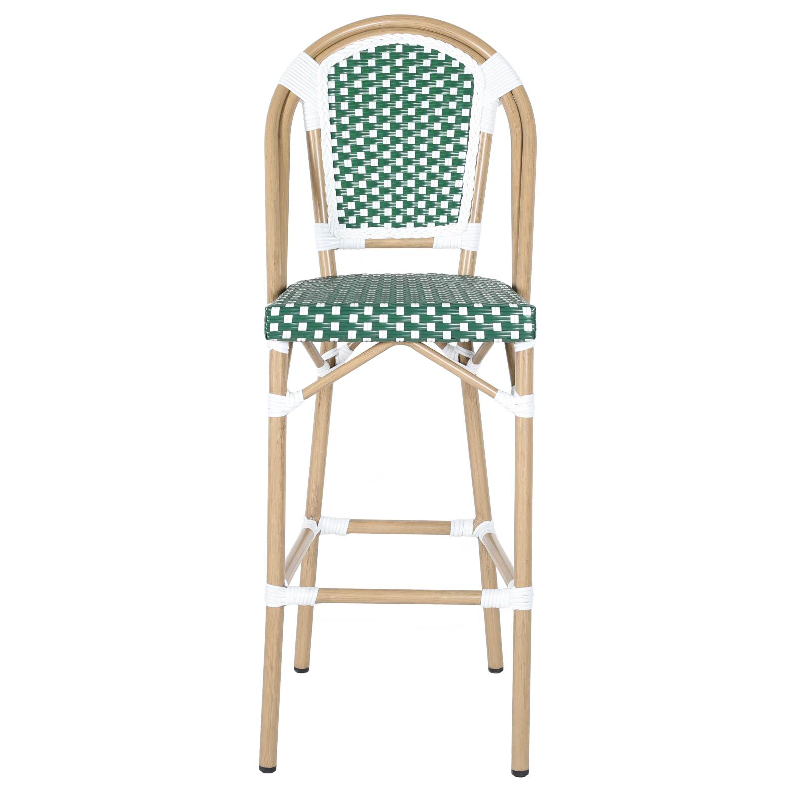 Chaise haute de jardin en aluminium et rotin synthétique  Chaise haute de jardin en aluminium et rotin synthétique