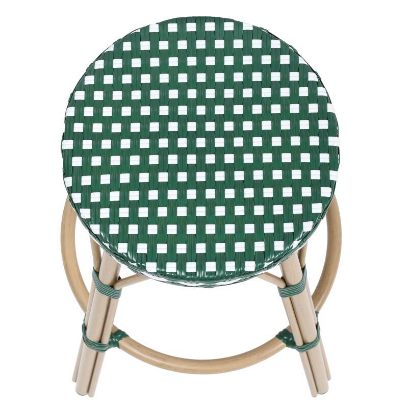 Tabouret de bar en aluminium et rotin synthétique 