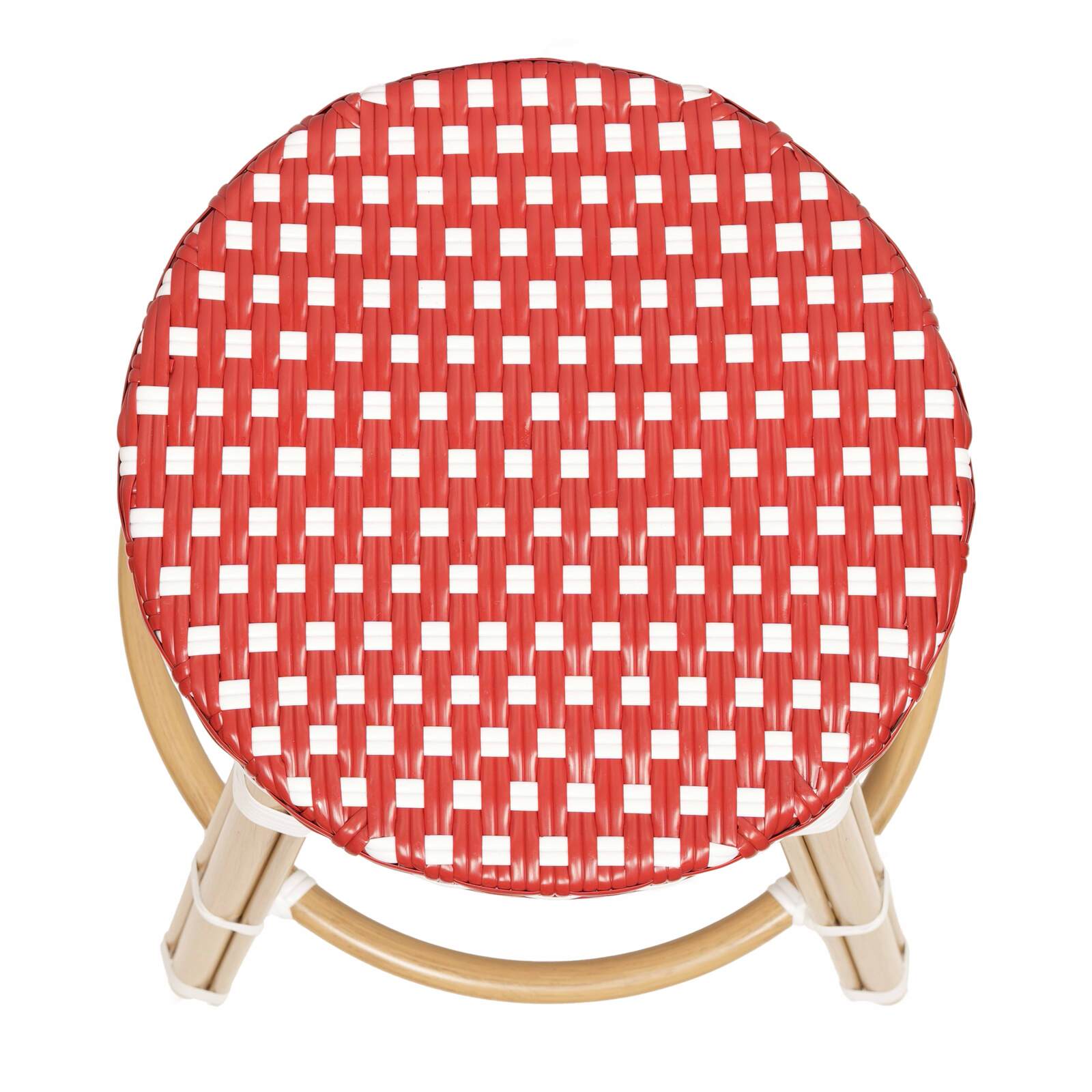 Tabouret de bar en aluminium et rotin synthétique 