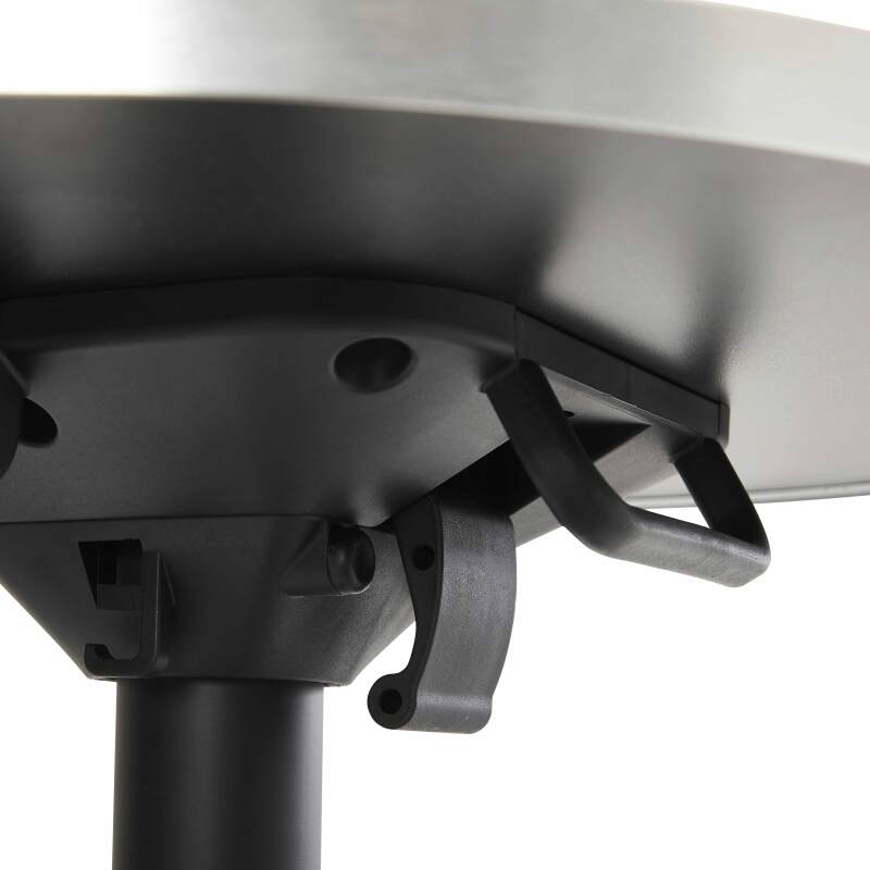 Pied de table avec système inclinable et accroche sac en aluminium 72 cm