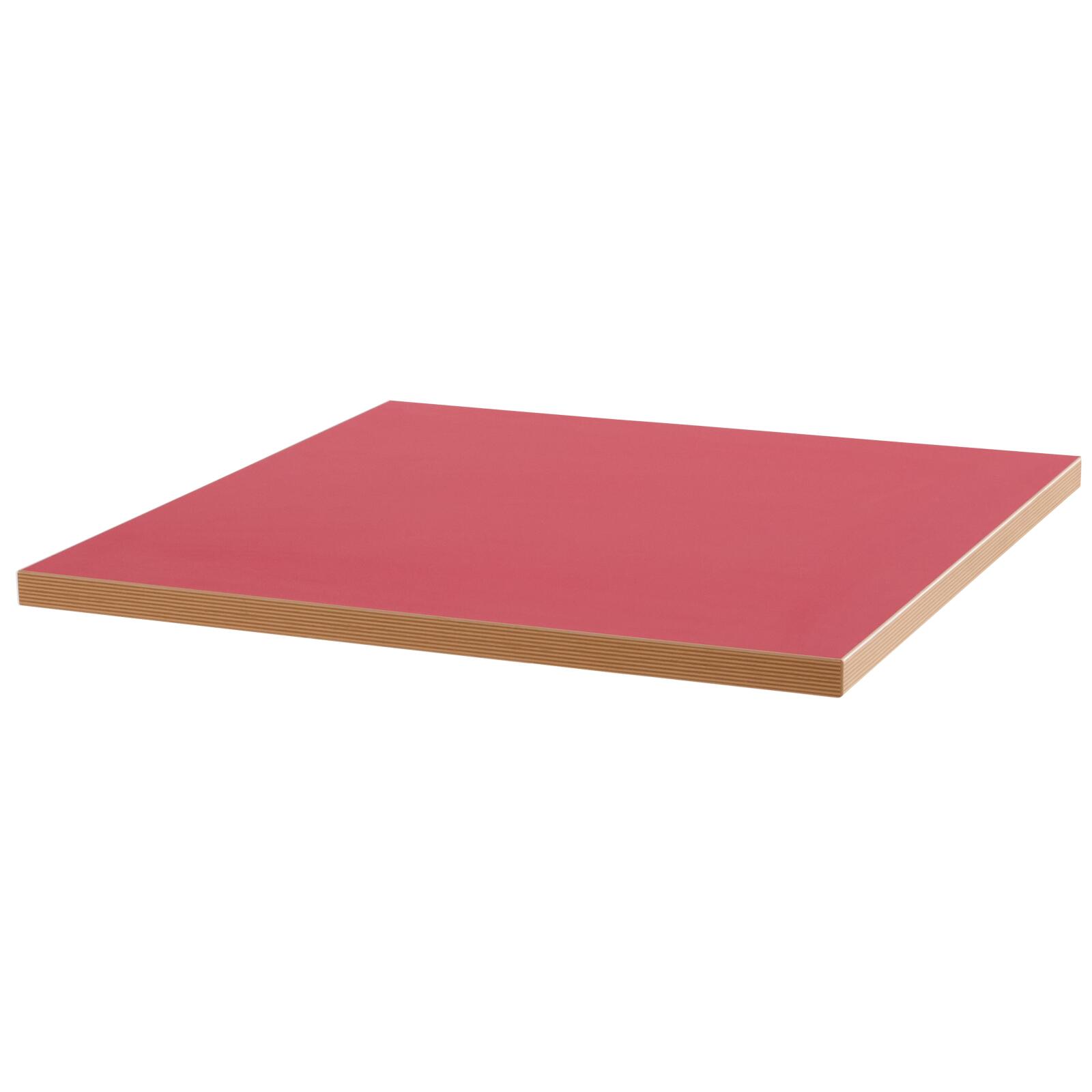 Plateau de table carré 60 x 60 cm en mélaminé avec bords en PVC