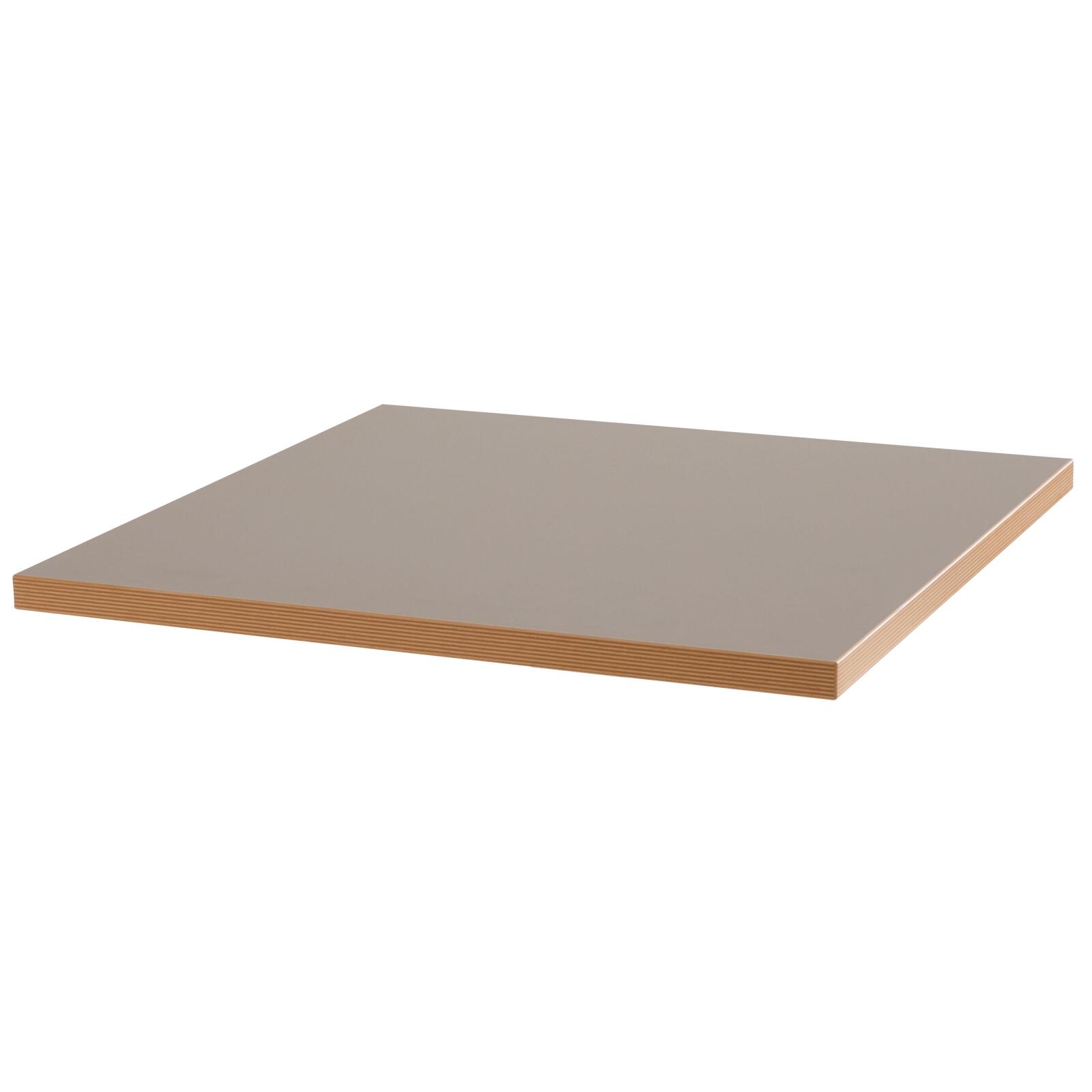 Plateau de table carré 60 x 60 cm en mélaminé avec bords en PVC