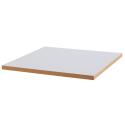 Plateau de table carré 60 x 60 cm en mélaminé avec bords en PVC