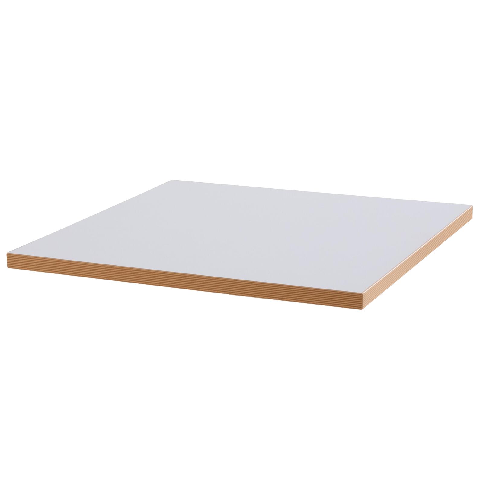 Plateau de table carré 60 x 60 cm en mélaminé avec bords en PVC